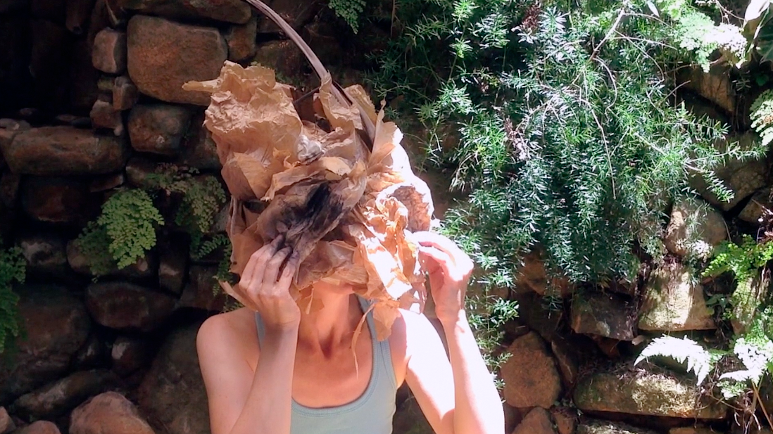 Figure 2: Screen shot of Raphaëlle de Groot’s video, Study
                5, A New Place (2015);